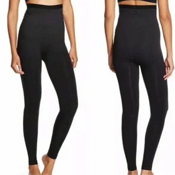 Spanx Assets High Waist Seamless Shaping Legging Black 20340R NWOT - Picture 1 of 6
